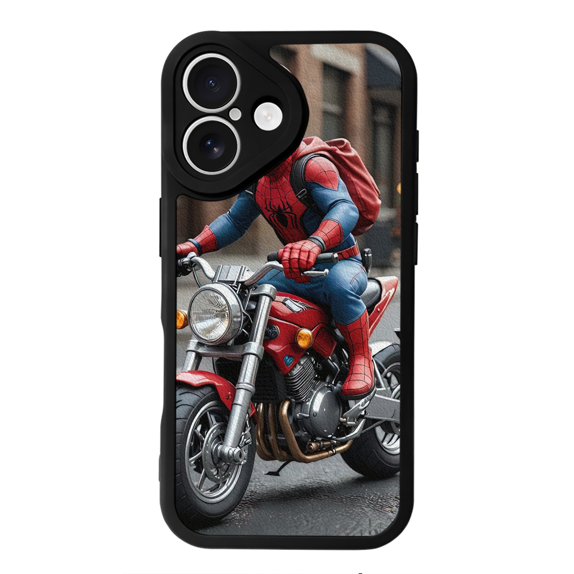 Spider Man スパイダーマン 【iPhone 16シリーズ対応】シリコンスマホケース（レザー調） 材質：シリコン